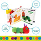 Eric Carle My First Colors Soft Book & 6" Plush Caterpillar Set - Sensory Toy with Crinkle and Teether - Ring for Car Seat and Stroller