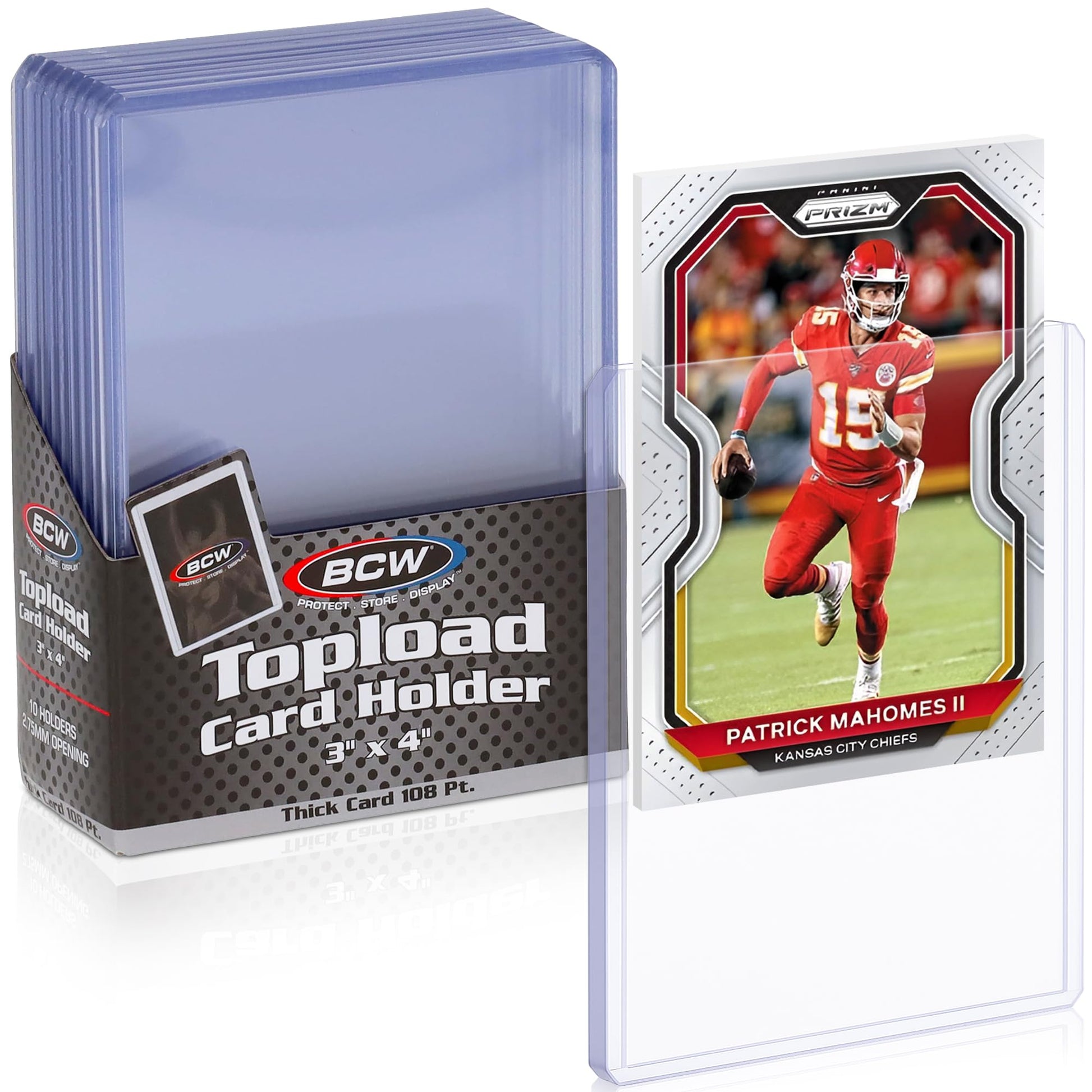 BCW 108 PT. Thick Card Topload Holder - Pack of 1 | Durable Rigid PVC Toploader | Toploaders for Memorabilia, Jersey, Patch, and Relic Cards