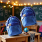 2Pcs Blue Mini Doll Backpack School Bag Model Dollhouse School Accessory for 1/6 Scale Dollhouse Décor,Simulation Mini School Bag Model,Dollhouse