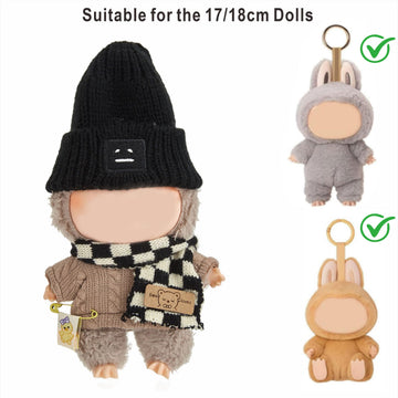 Clothes for 17cm Dolls (No Doll), Chic Designer Outfits for Doll Dressing up, Accessories for 17cm Dolls, 3pcs Set