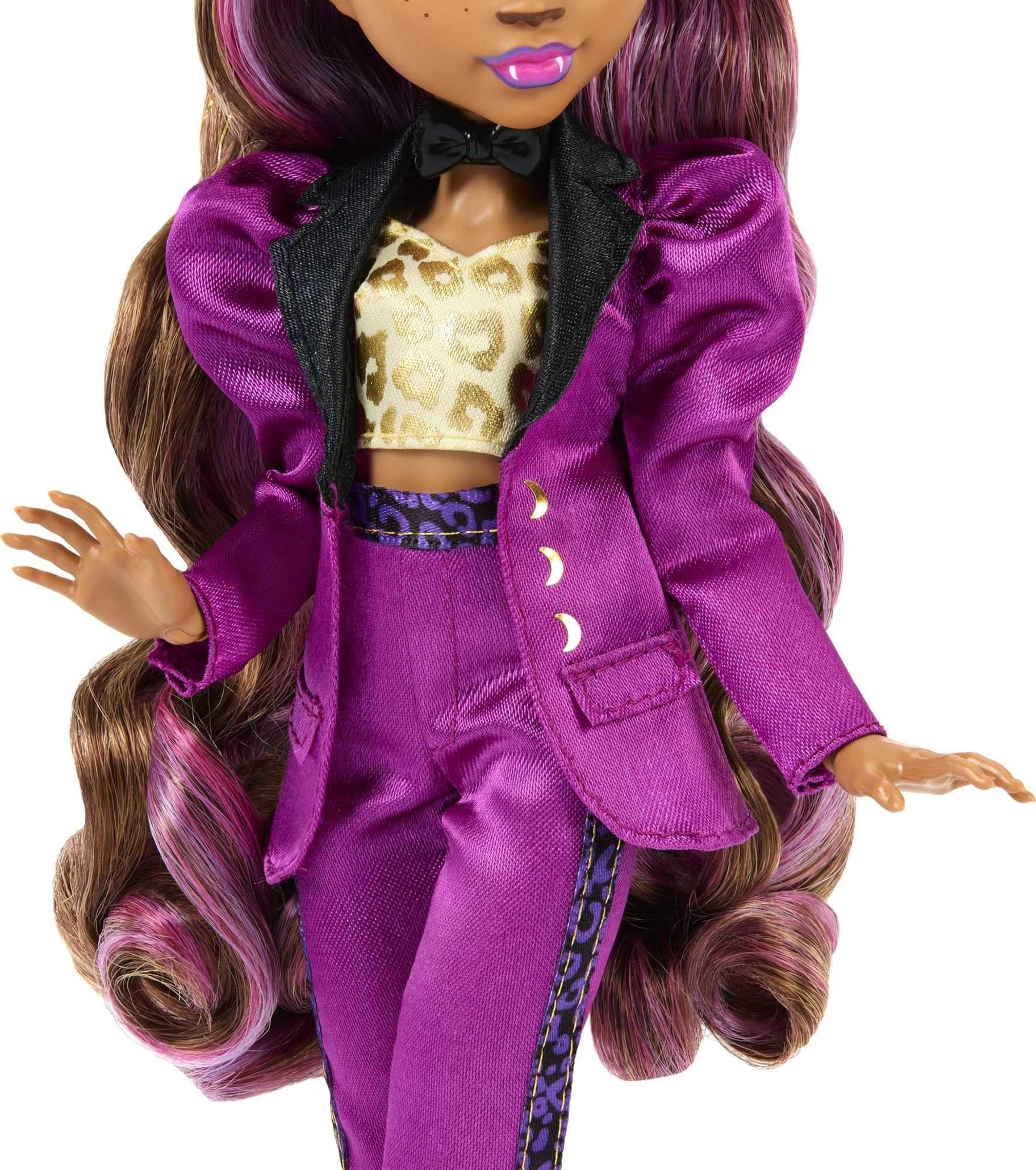 Monster High Doll, Clawdeen Wolf in Monster Ball Party Fashion with Themed Accessories Including Balloons