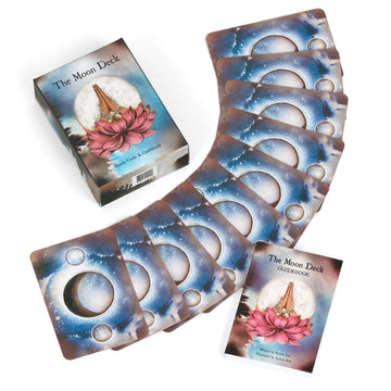 The Moon Deck: Eco-Printed Premium Oracle Set - 44 Cards with Guidebook - Strengthen Intuition, Self-Love Rituals, Emotional & Spiritual Health