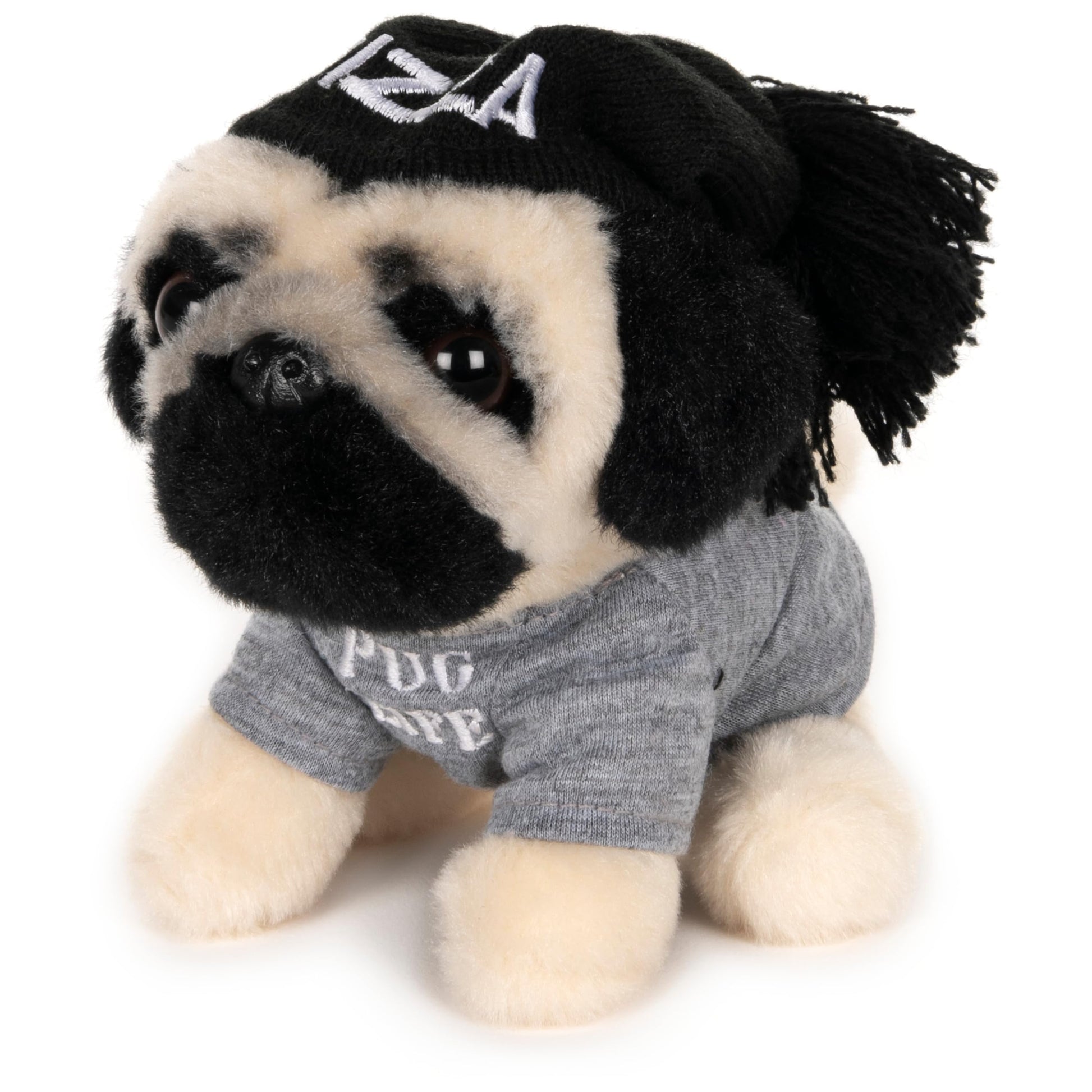 GUND Doug The Pug Pizza Hat Plush Stuffed Animal Dog, 5"