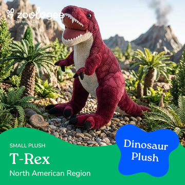 The Petting Zoo T-Rex Dinosaur Stuffed Animal Plushie, Gift for Kids, Dinosaur Animals, Red T-Rex Dinosaur Plush Toy 15 inches
