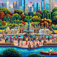 Boardwalk New York Central Park 1000 Piece Jigsaw Puzzle Fun Colorful Autumn Puzzles with Premium Box, Gift for Adults and Family 19"x26"