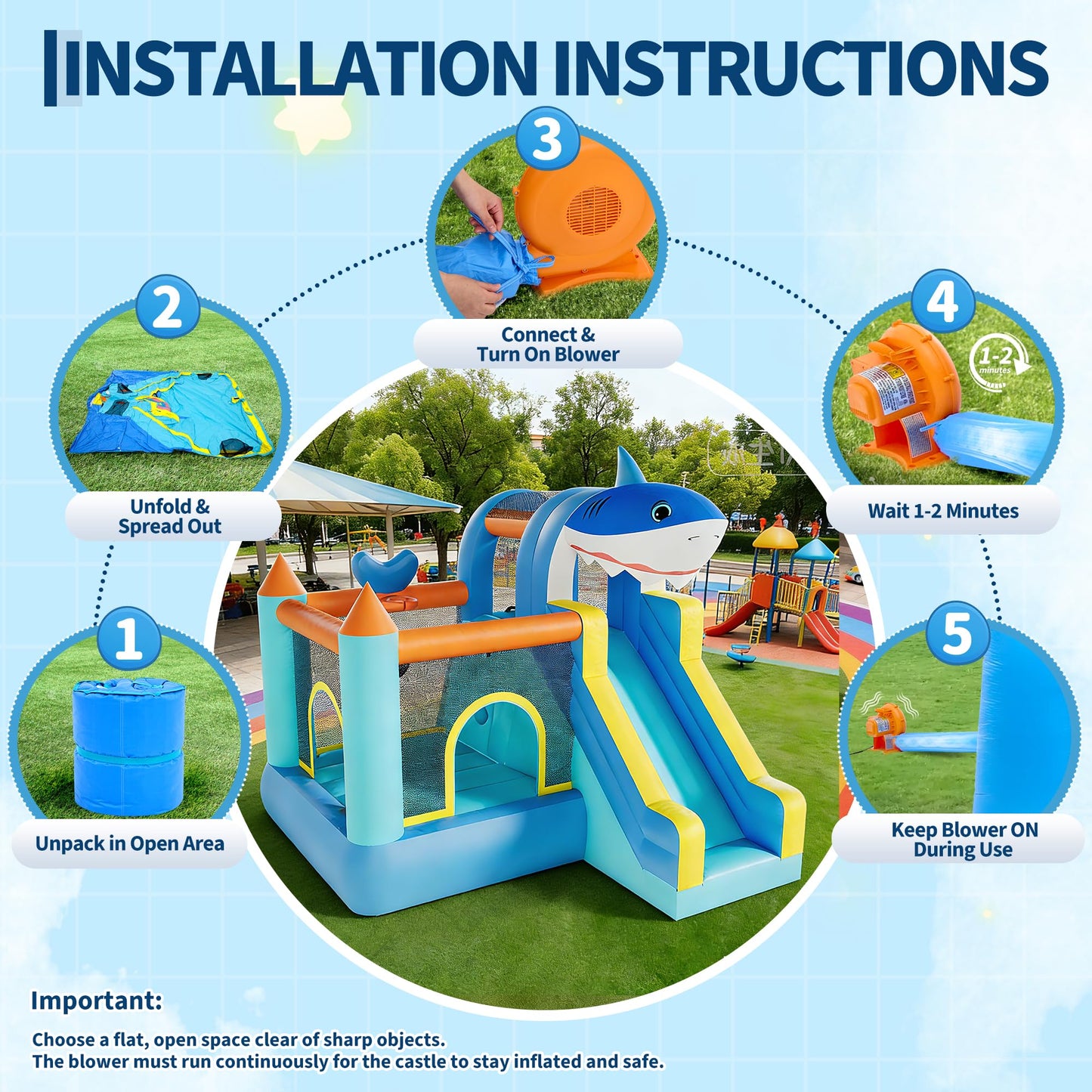 Garvee Inflatable Bounce House, Kids Bounce House, Jump Bouncer