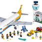 LEGO City Passenger Airplane 60262, with Radar Tower, Airport Truck with a Car Elevator, Red Convertible, 4 Passenger and 4 Airport Staff Minifigures,