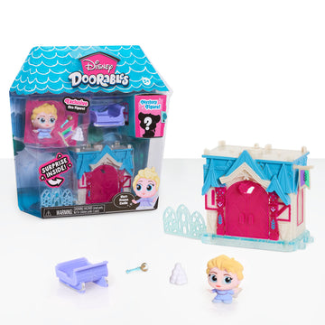 Disney Doorables Mini Playset Elsa’s Frozen Castle, Exclusive 1.5-inch Collectible Elsa Figure, Kids Toys for Ages 5 Up by Just Play
