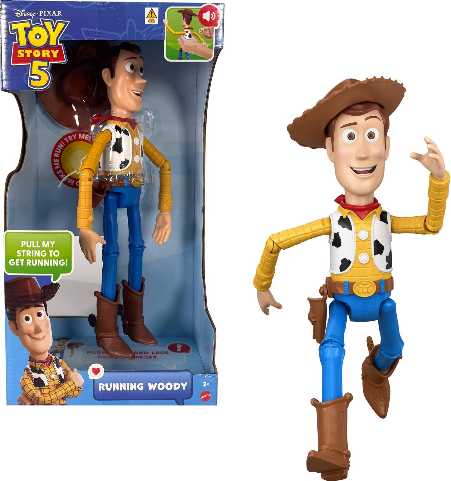 Mattel Disney and Pixar Toy Story 5 Running Woody