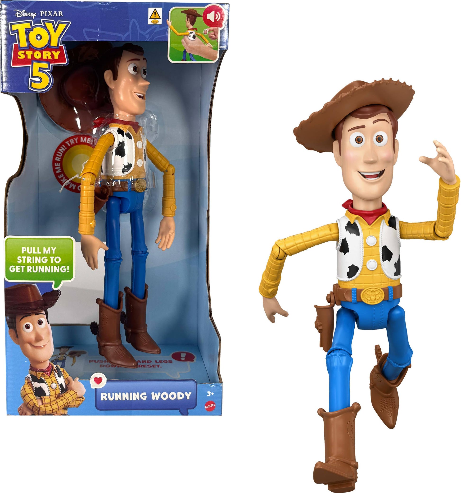 Mattel Disney and Pixar Toy Story 5 Running Woody