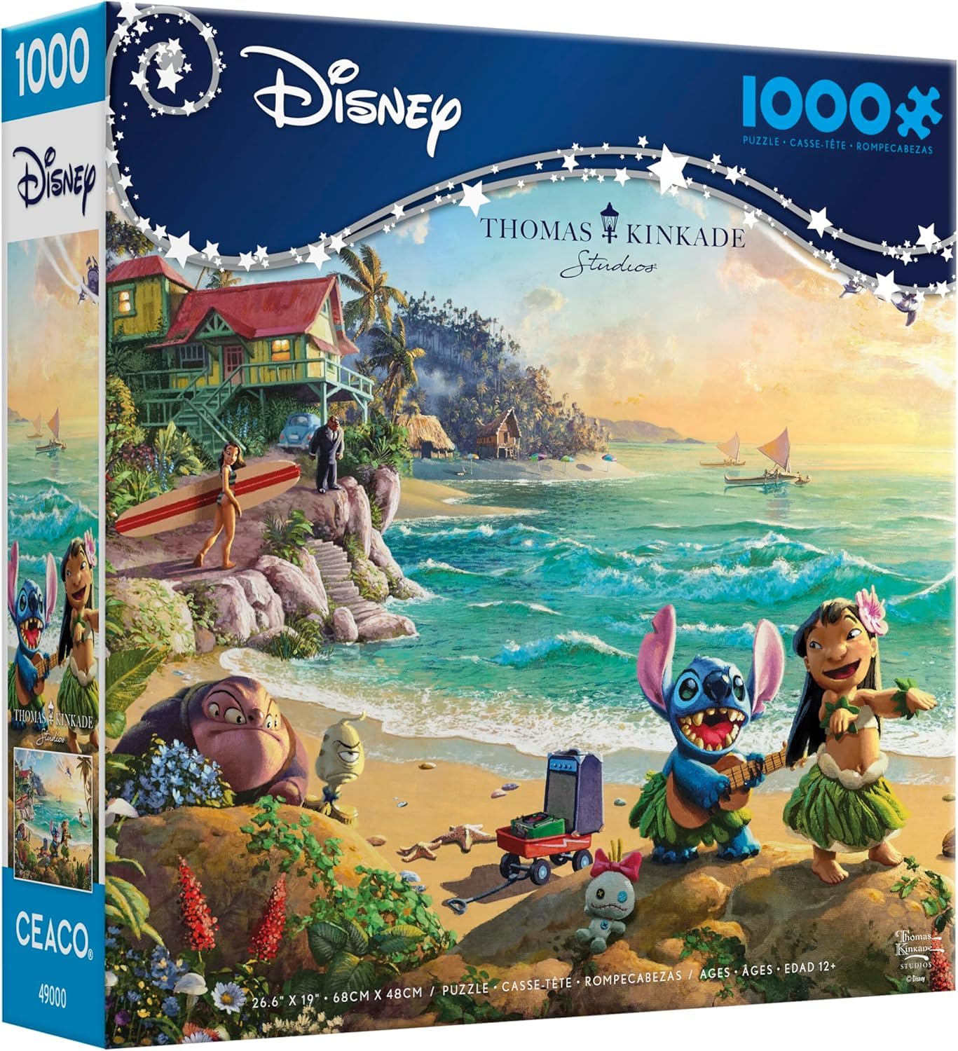 Ceaco - Thomas Kinkade Disney - Lilo and Stitch - 1000 Piece Jigsaw Puzzle