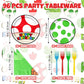 Uywgaun 96 Pcs Dots Birthday Party Decorations Paper Party Plates and Napkins for Dots Themed Party Supplies Dessert Tableware Set for Kids Woman