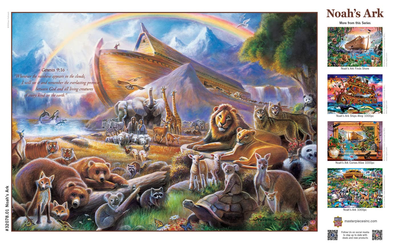 MasterPieces 500 Piece Jigsaw Puzzle for Adults, Family, Or Youth - Noah's Ark - 15"x21"