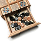 WE Games The Royal Game of UR - Wood Board with Storage Drawer | One of The Oldest Strategy Games in The World