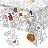 Labeol 2 Pack Halloween Tablecloth, 108"x 54" Halloween Coloring Tablecloth for Kids, Pumpkin Ghost Bat Castle Coloring Table Cover for Winter Party