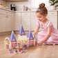 PicassoTiles 148pc Magnetic Tiles Princess Castle Brick Block Toy Ages 3+