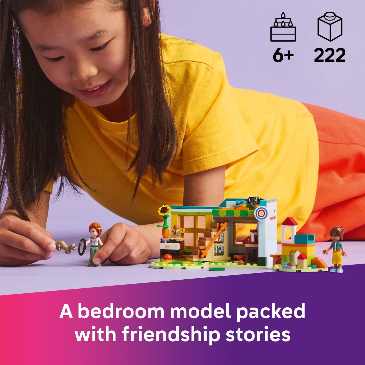 LEGO Friends Autumn’s Room Building Toy - Pretend Play Set for Kids, Girls and Boys, Ages 6+ - with 2 Minidolls, Bandit The Ferret, and Bird Figure -