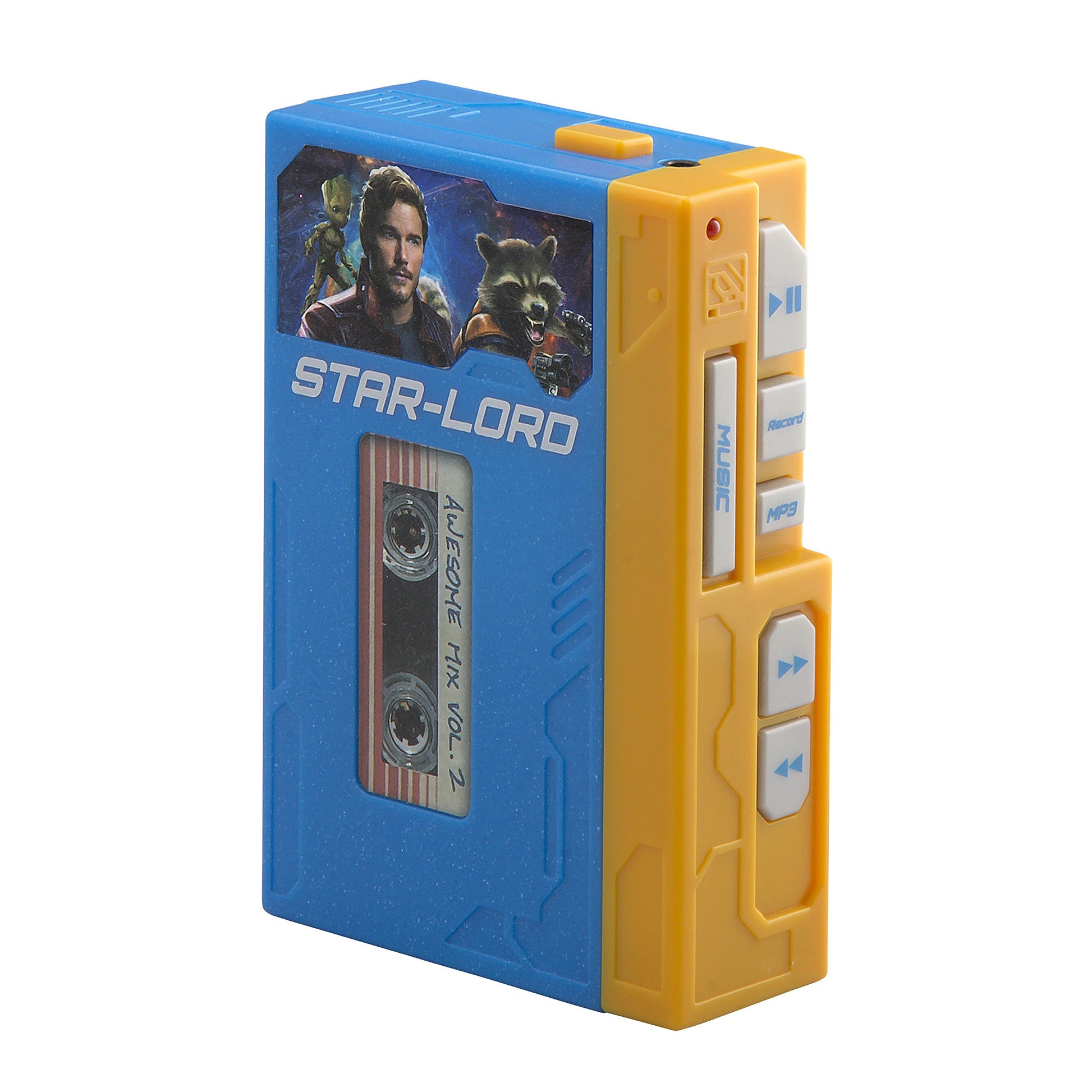 Guardians of The Galaxy Marvel Movie Toy Starlords Walkman Kids Voice Recorder and Kids mp3 Player All in One - Starlord Cassette Player with