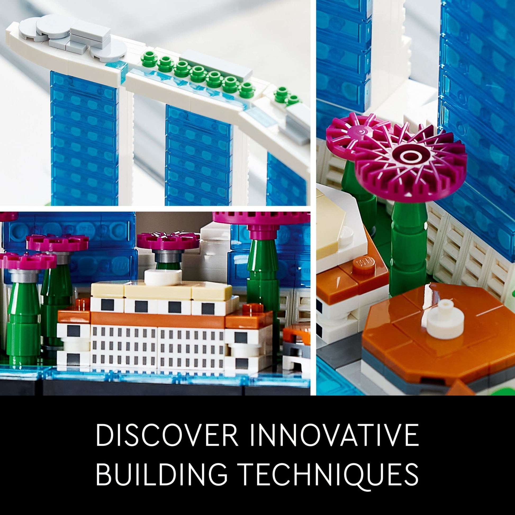 LEGO Architecture Singapore 21057 Building Set - Skyline Collection, Architecture Construction Model for Home and Office Décor, Gift Idea for Adults
