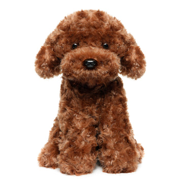 WEIGEDU Adorable Labradoodle Plush Toy Fluffy Red Brown Poodle Stuffed Animal Dog Puppy, 12.6" - Perfect for Kids, Babies, Birthday, Nursery