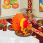 3 Piece Thanksgiving Tissue Turkey Decorations for Harvest Party Table Centerpiece Accessories