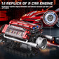 Tuajixz V8 Engine Building Blocks Sets, V8 Engine Model Kit That Runs - Motorized with Moving Pistons, Crankshaft & Rotating Fan, Realistic Engine
