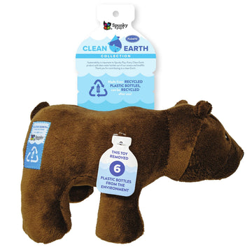 Spunky pup Clean Earth Plush Bear | Made from 100% Recycled Water Bottles |Large,Brown,7212