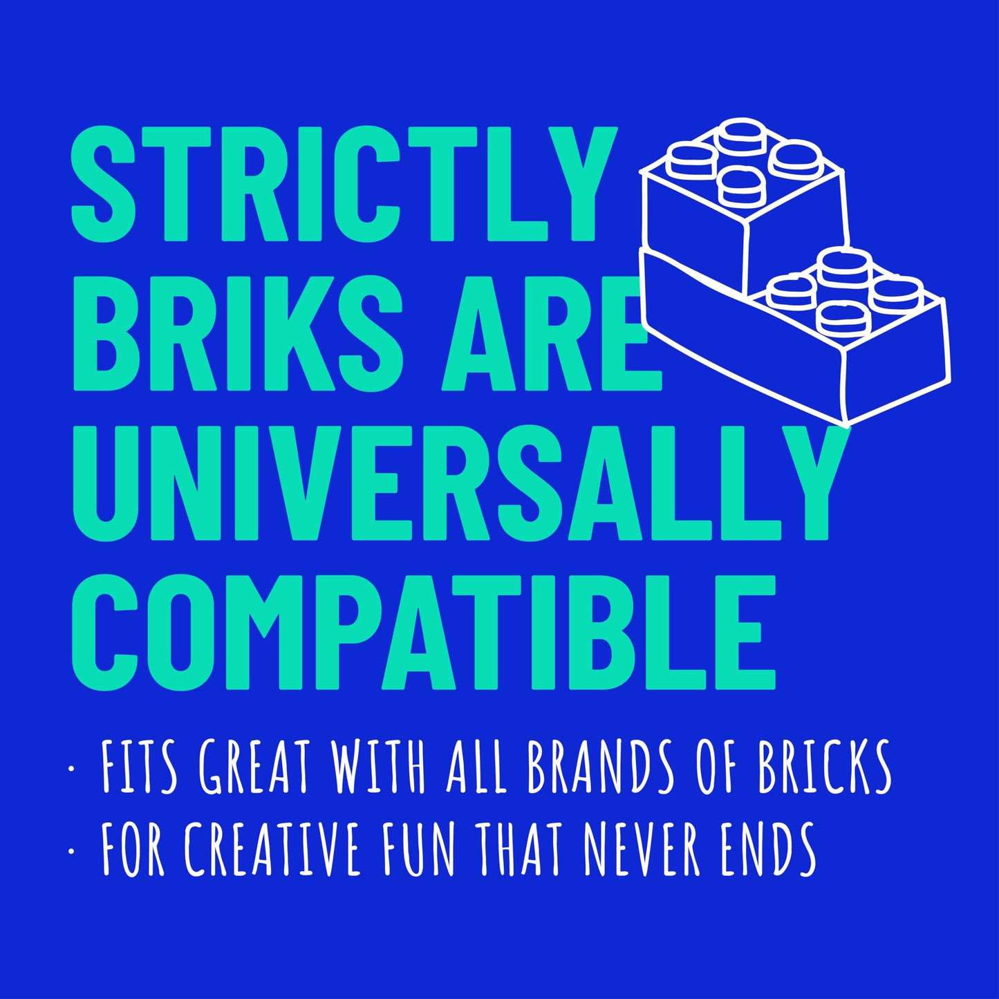 Strictly Briks Stackable Baseplates - 24 Pack 10"x10", 32x32 Studs, Compatible with Lego for Building City Scenes, Foundation, Displays Bricks on Play