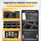Graded Card Storage Box - Card Slab Case with Lock - 4 Row Trading Card Case with 8 Foam Inserts - Sports Card Case Fits PSA, BGS, SGC, CGC Slabs