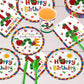 ZQMONTIA 168Pcs Caterpillar 1st Birthday Party Supplies Green Insect Plates Napkins Disposable Tableware Set Hungry Bug Party Decoration for Kids