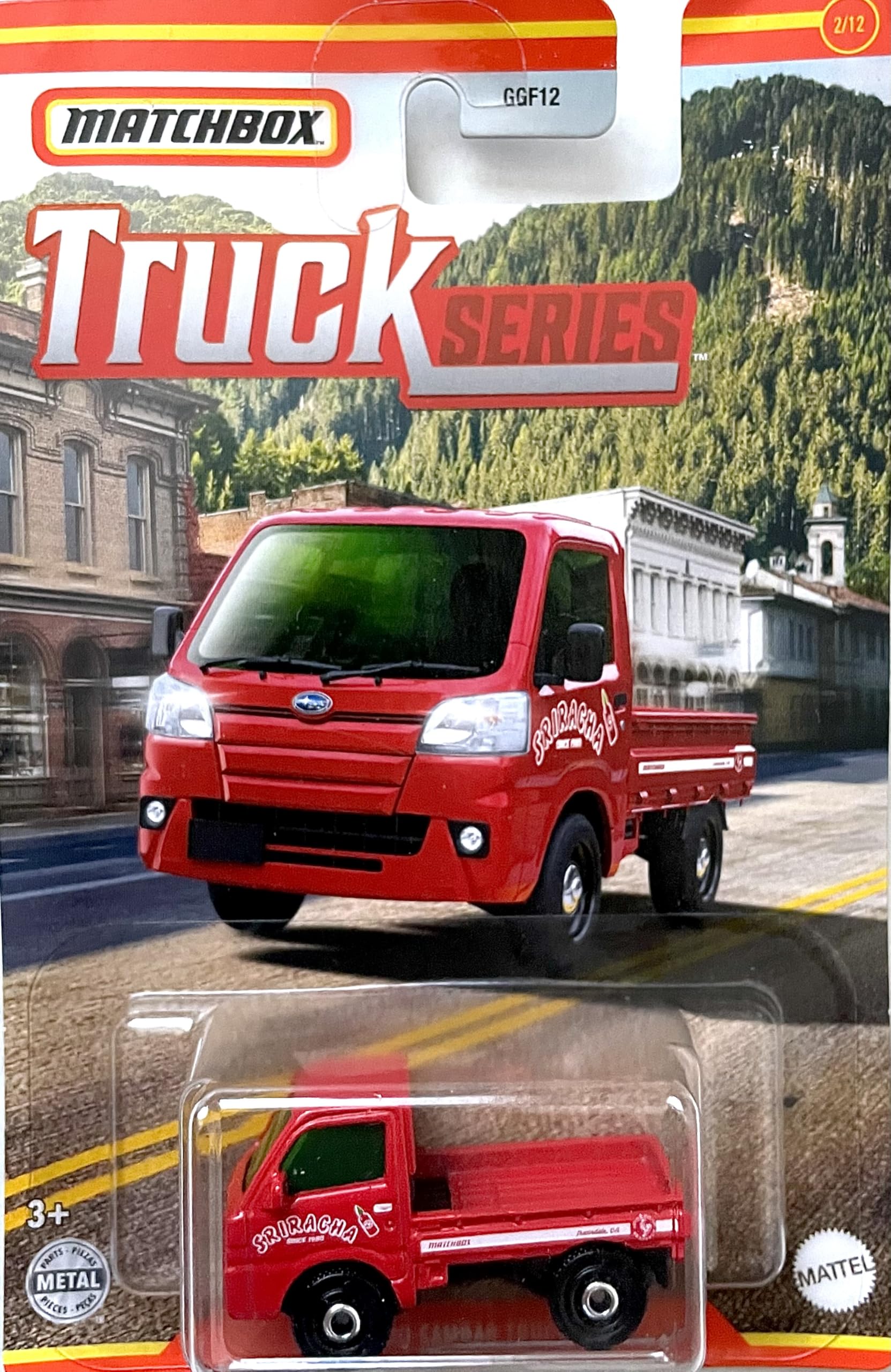Matchbox Subaru Sambar Truck, red 2/12