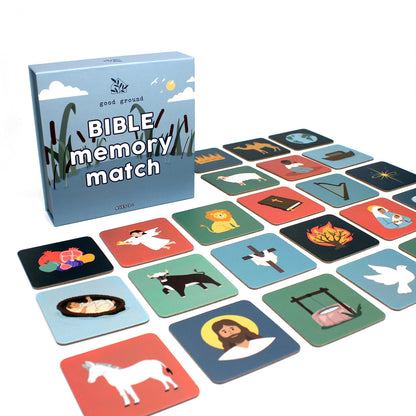 Good Ground Toddler Matching Memory Match Game | Fun & Fast Gifts for Boys & Girls Ages 3 to 7 - Christain Preschool Homeschool Biblical Bible Themed