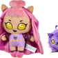 Monster High Plush Doll Set, Ghoul N Go Clawdeen Wolf 6.5-inch Plushie with Pet Dog Crescent and Kid-Sized Backpack