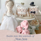 MON AMI Rose Plush Flower Bouquet, 9-Inch Soft Floral Stuffed Toy Gift