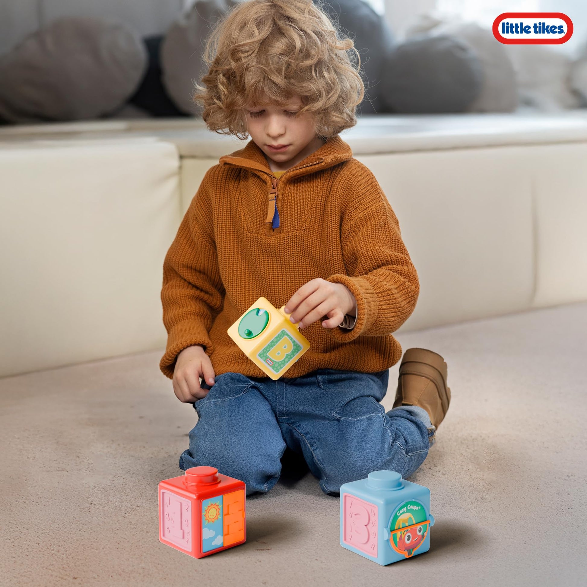 Lollipop Cozy Coupe Baby Stacking Blocks - Colorful Toddler Toy for Sensory Play - Ideal Baby Toys for 6 Months to 1 Year Old Boys and Girls - Fun