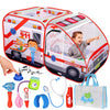 Ambulance Pop-up Play Tent for Kids with Sounds, Doctor Kit & Ball Pit for Toddlers & Up - Easy Setup Pop up Toy for Indoor & Outdoor, Emergency