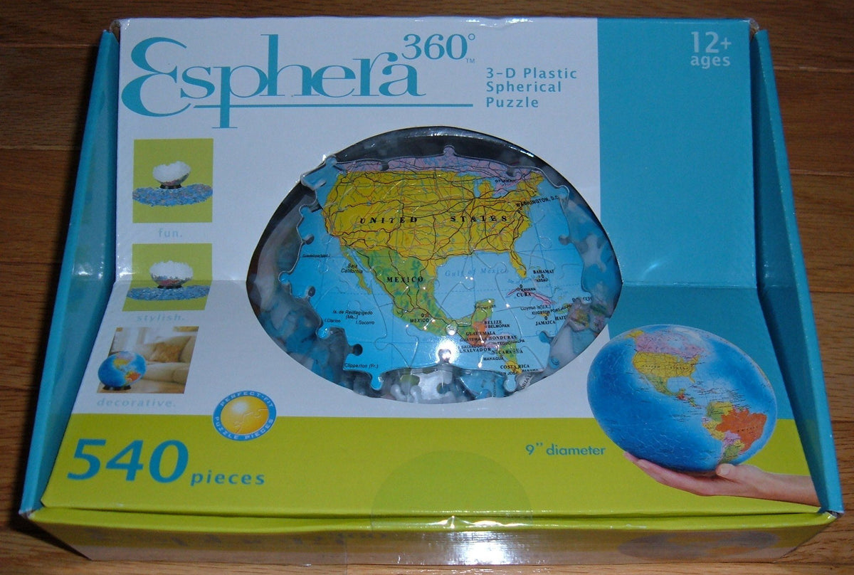 Warren Puzzle Esphera 360 9" 540 Pieces Plastic Globe by Mega Brands
