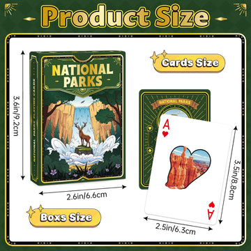 Playing Cards 4 Pack, National Park Themed Playing Cards, Deck of Cards, Standard Poker Card for Card Games,Game Night Blackjack Camping Travel Party