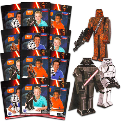 Star Wars Paper Model Kit Party Favor Set - 12 Packs of Paper Craft Activity Kits for Birthdays, Celebrations, Fun Activity, More | Star Wars Party