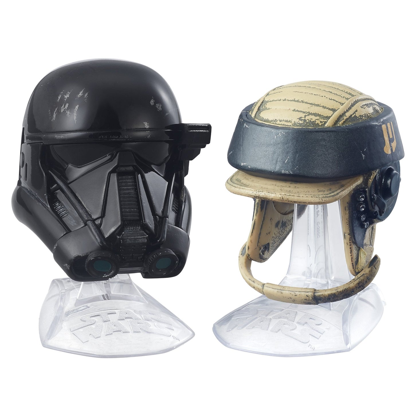 Star Wars Black Series Titanium Series Imperial Death Trooper and Rebel Commando Helmets