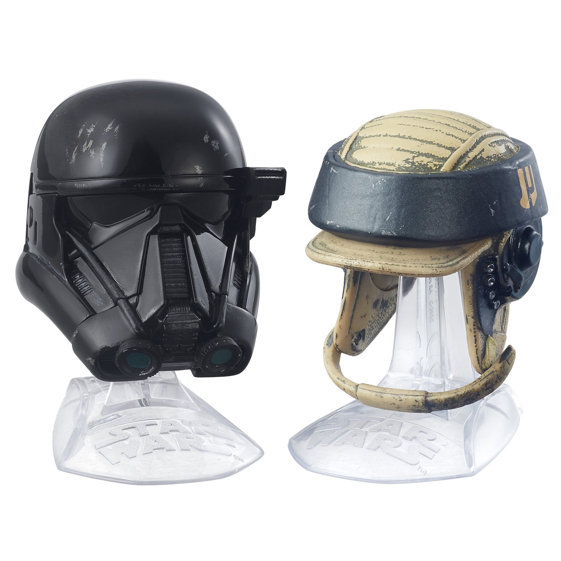 Star Wars Black Series Titanium Series Imperial Death Trooper and Rebel Commando Helmets