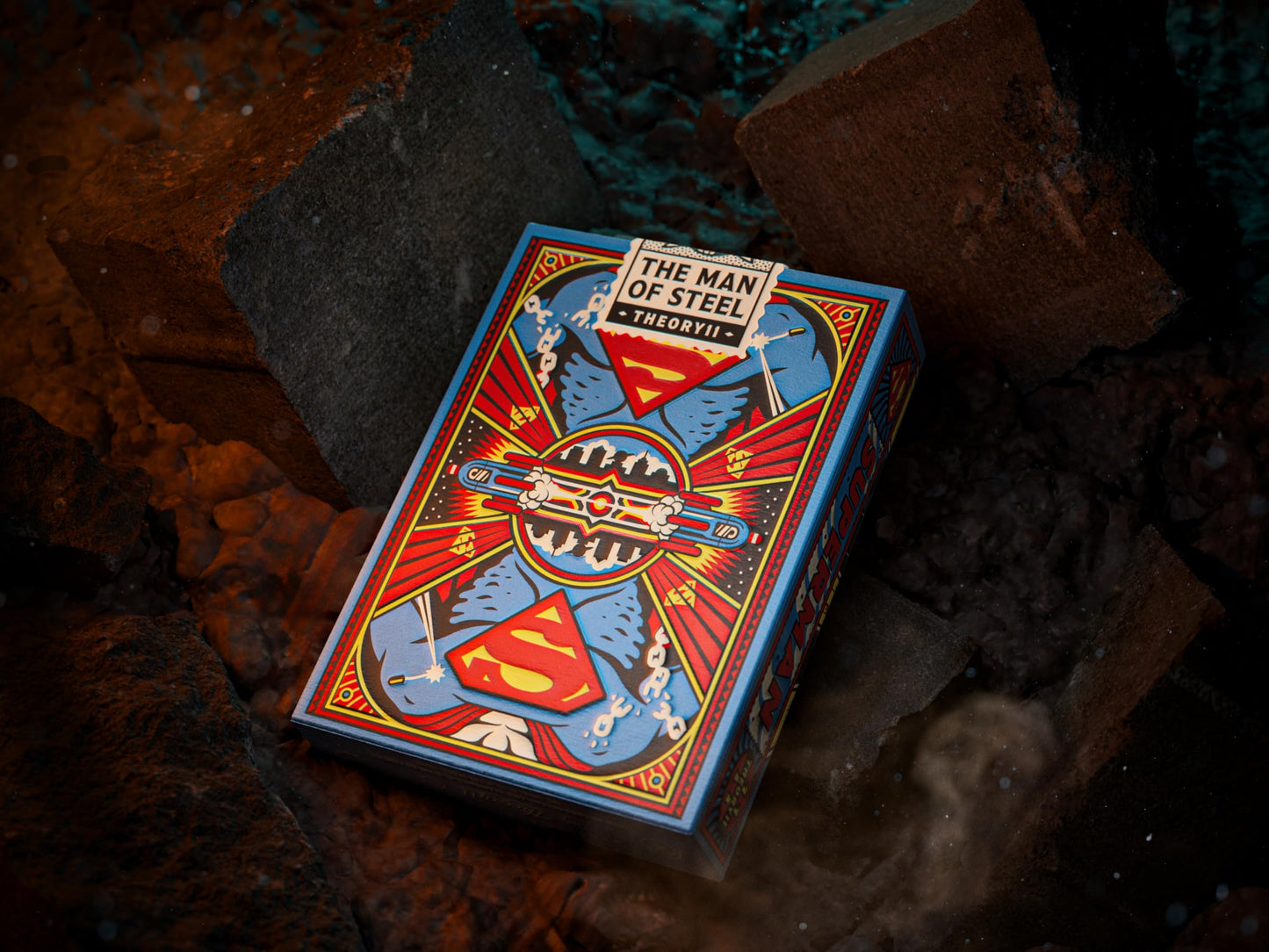 theory11 Superman Playing Cards - Golden Age DC Comics Poker Deck with Vintage Action Comics Art, Magic, Cardistry, Game Night Gift for Superman Fans