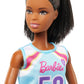 Barbie Made to Move Doll & Accessories, Brunette Basketball Player Wearing Removable Uniform with Ball, 22 Bendable Joints