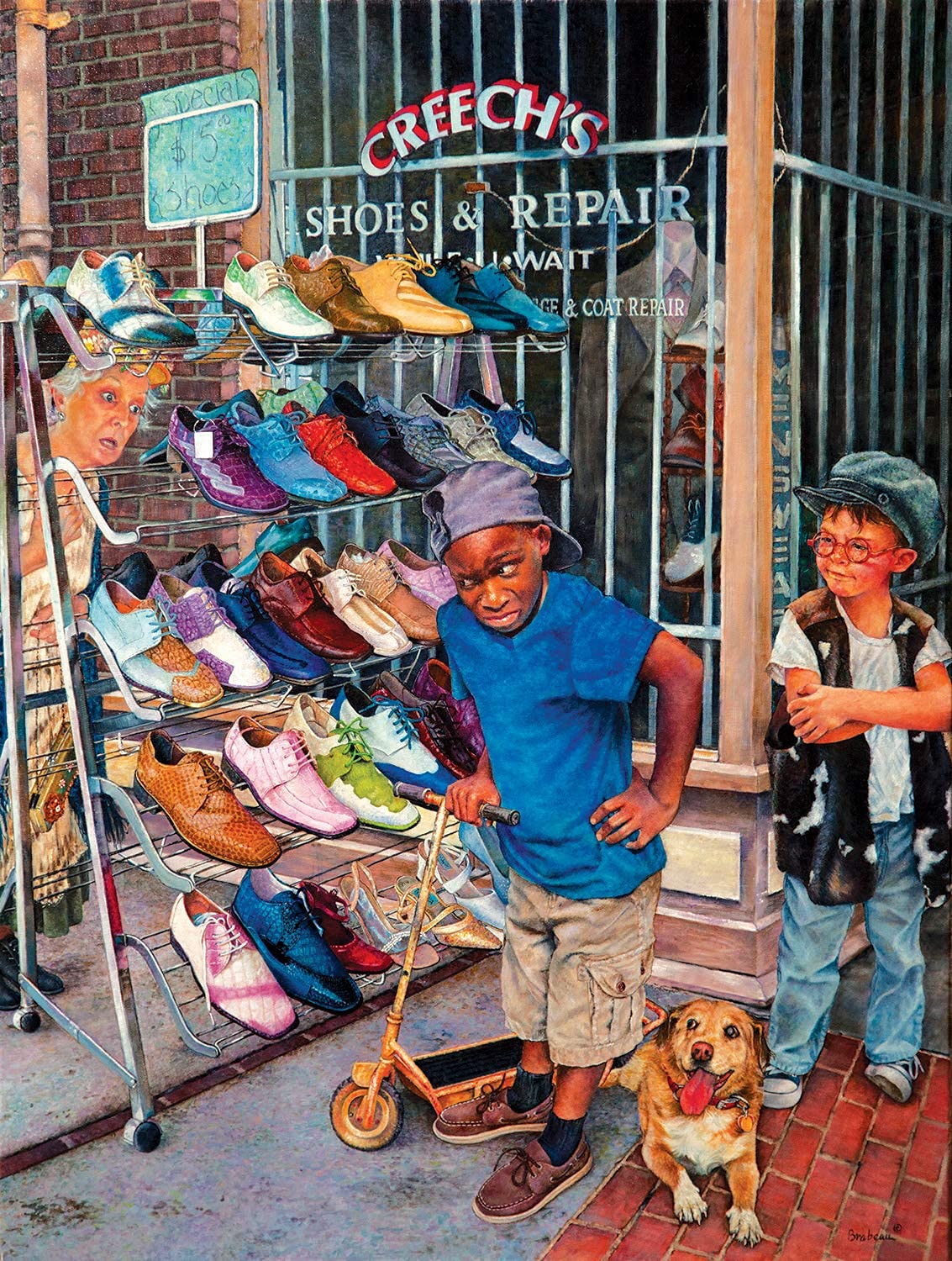 SUNSOUT INC - Crazy Shoes - 300 pc Jigsaw Puzzle by Artist: Susan Brabeau - Finished Size 18" x 24" - MPN# 44281