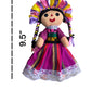 MUNECA LELE Mexican Rag Doll Set - 10 Handmade Dolls, Maria Doll Included, Medium Size