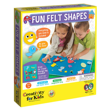 Creativity for Kids My First Fun Felt Shapes - Travel Friendly Felt Board for Toddlers, Toddler Crafts and Pretend Play, 100+ Felt Pieces