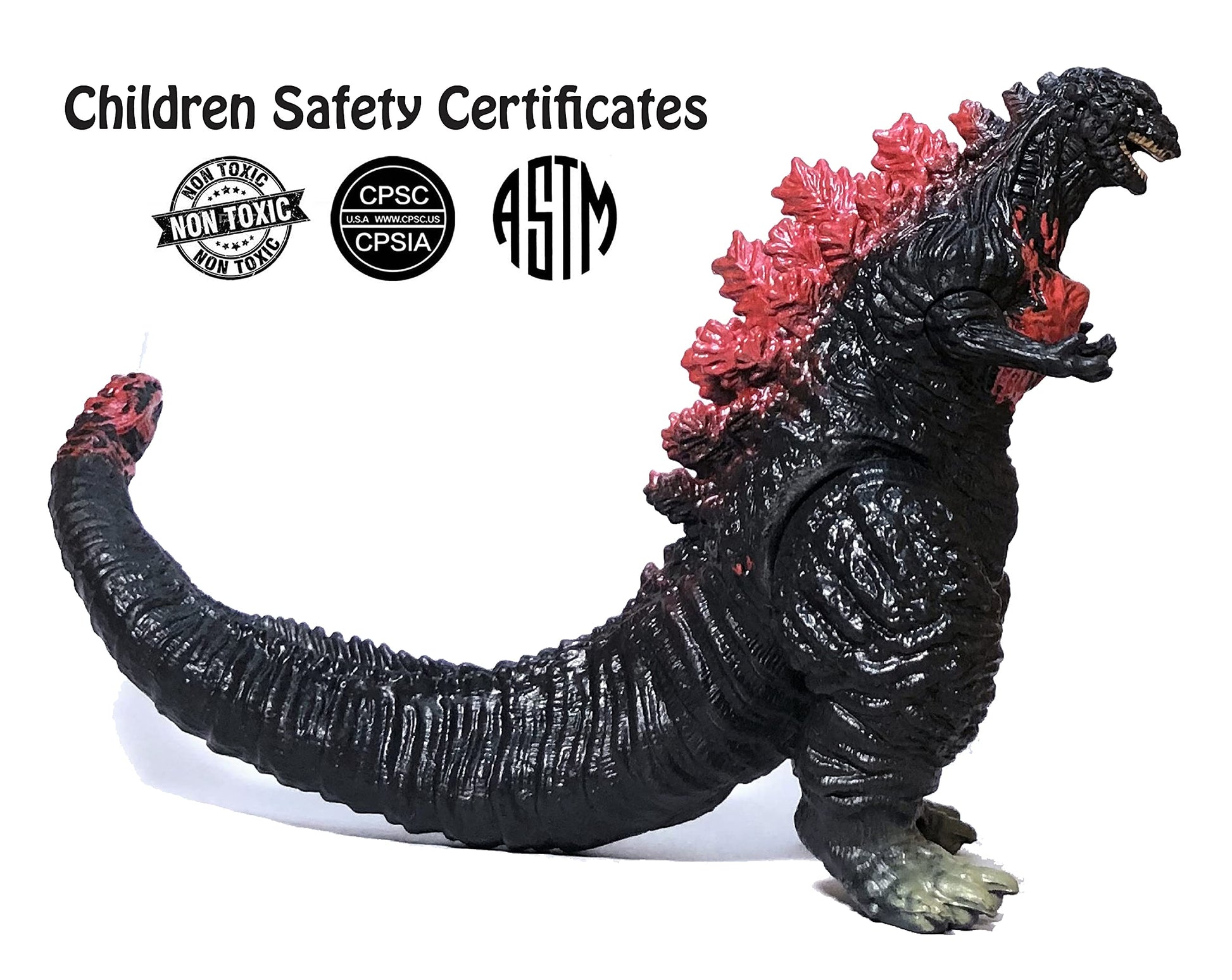 EZFun Set of 8 Godzilla Toys Movable Joint Birthday Kids 2019 Action Figures King of the Monsters Burning Heisei Mecha Ghidorah Pack Plastic Mini
