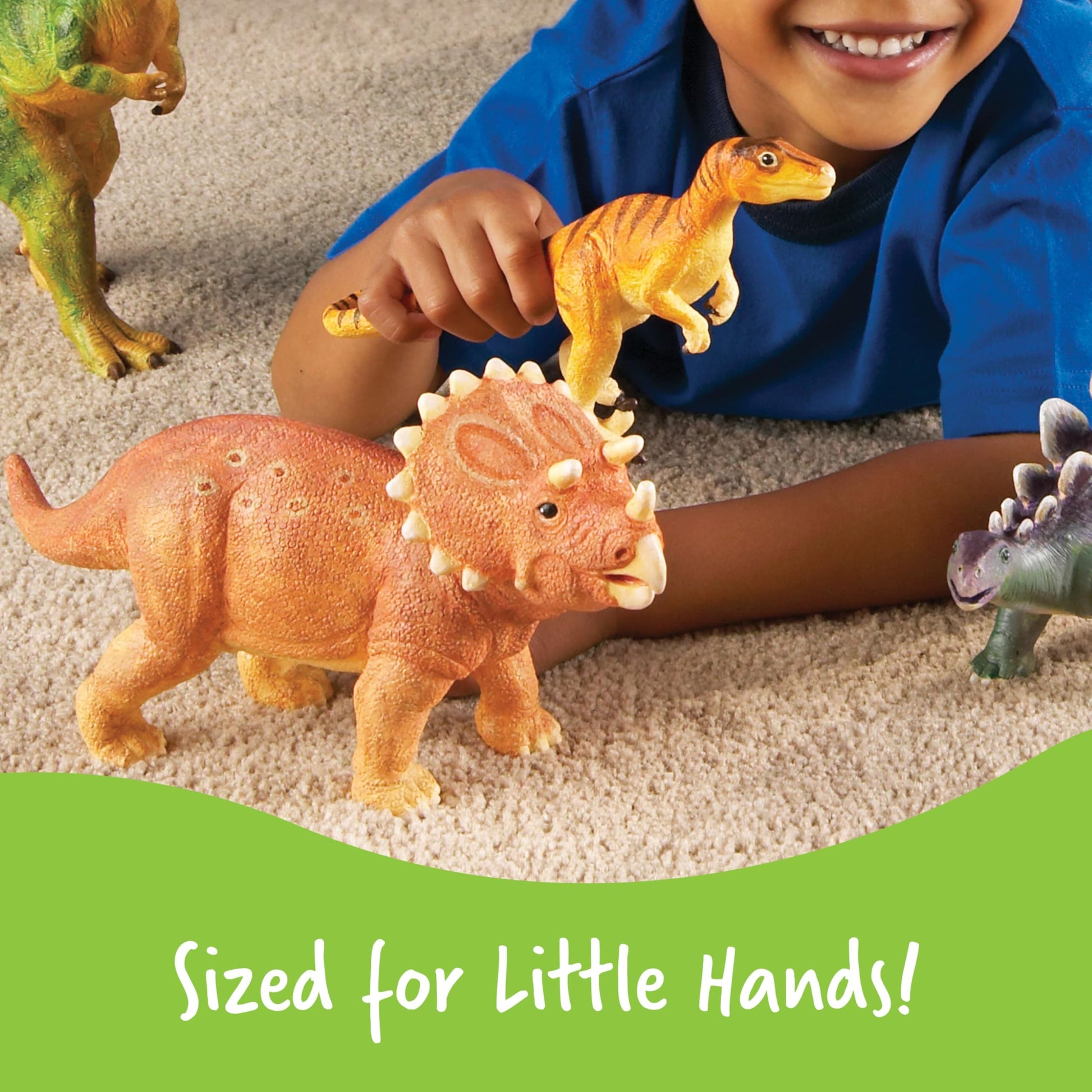 Learning Resources Jumbo Dinosaurs Set 1 - Kids Dinosaur Toys, Large Dinosaur Figures, Figurines for Kids, Toddler Animal Figurines, Dino Bath Toys