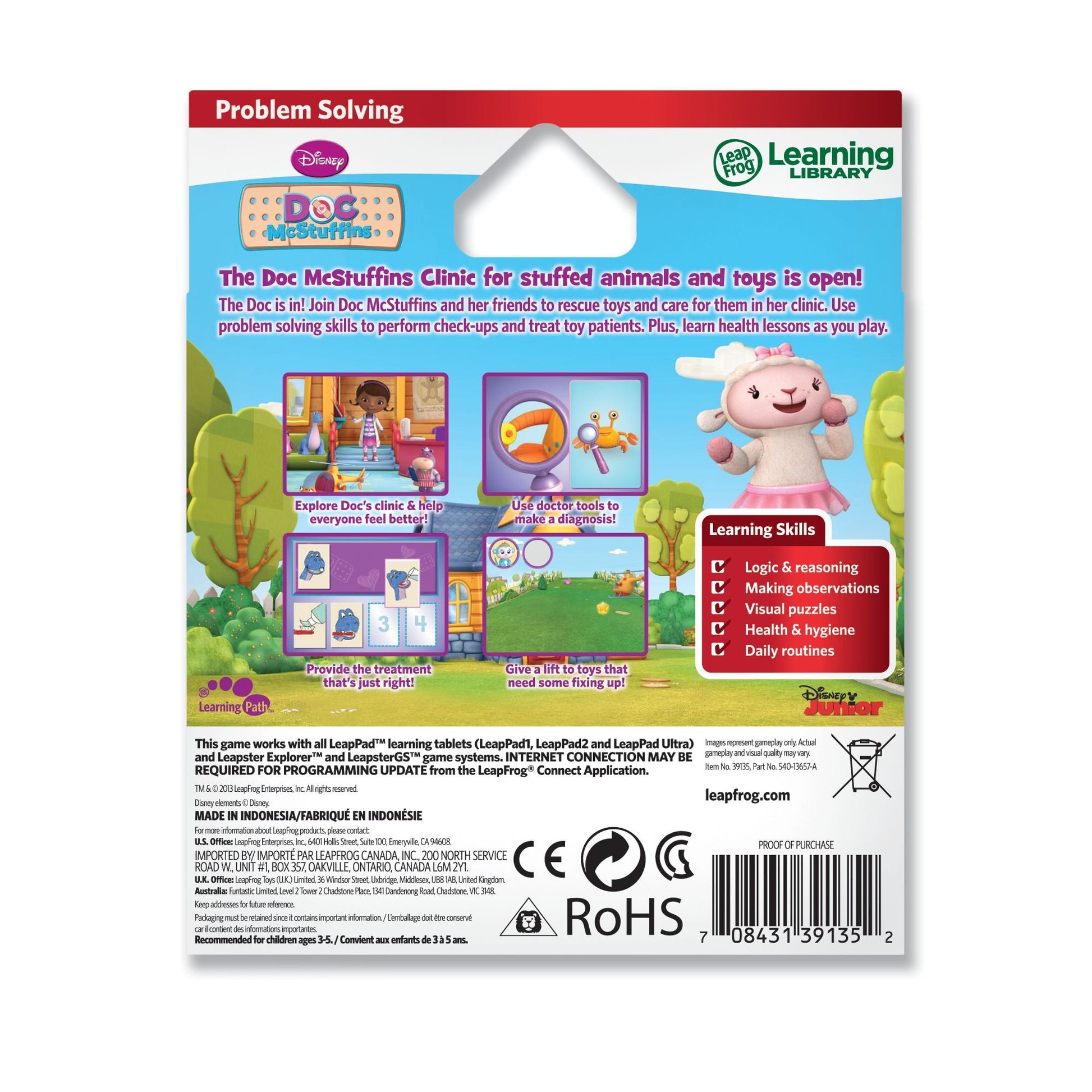 LeapFrog Explorer Disney Doc McStuffins Learning Game