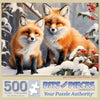 Bits and Pieces - Best Friends First Winter - Snowy Foxes Winter Scene Jigsaw Puzzle for Adults by Stewart (500 Piece Puzzle)